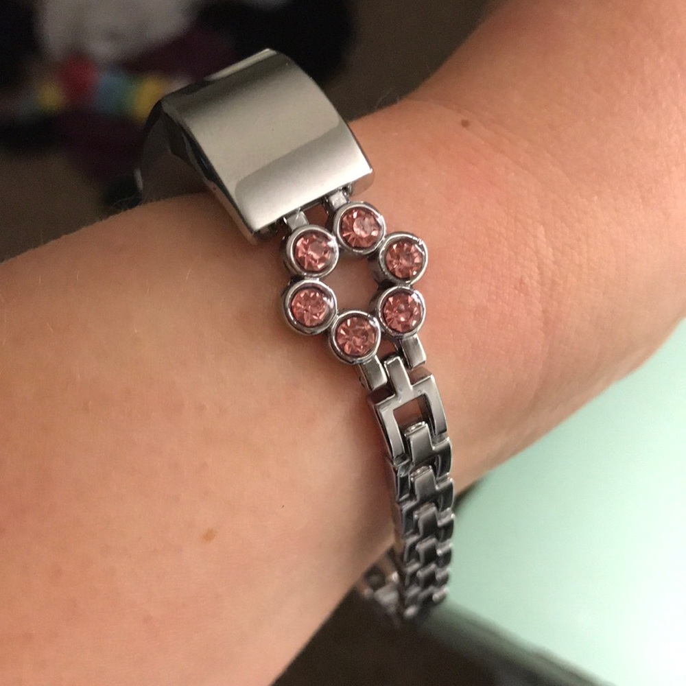 FitBit Alta/Alta HR Watch Band w/ Pink Rhinestones